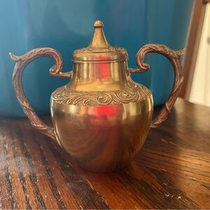 Brass Double Handle Jar and Lid